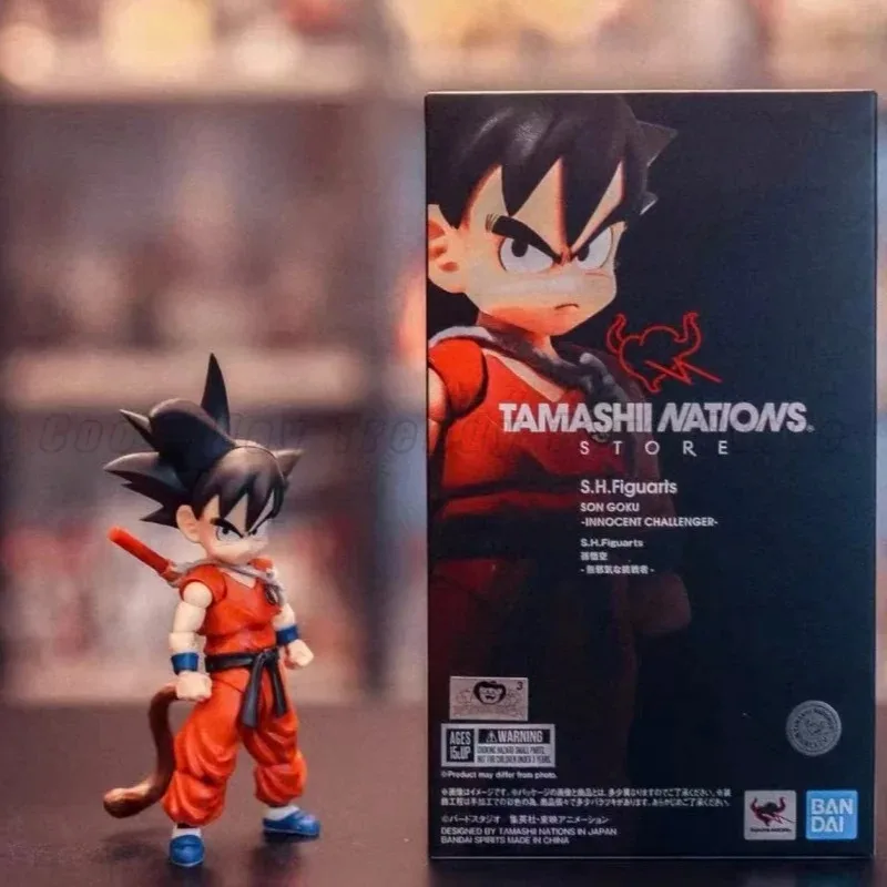Фото В наличии: Оригинальная фигурка Bandai S.H.Figuarts SHF TNT Dragon Ball Son Goku Innocent Challenger TNST, модель аниме-игрушки. №4