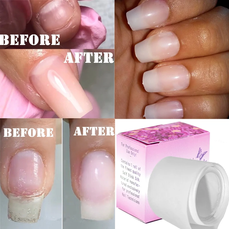 

1 Roll Nail Art Tips Extension Fiberglass Silk Acrylic Adhesive Wraps DIY Fiber Repairing Nail Forms Extenison Manicure Tools
