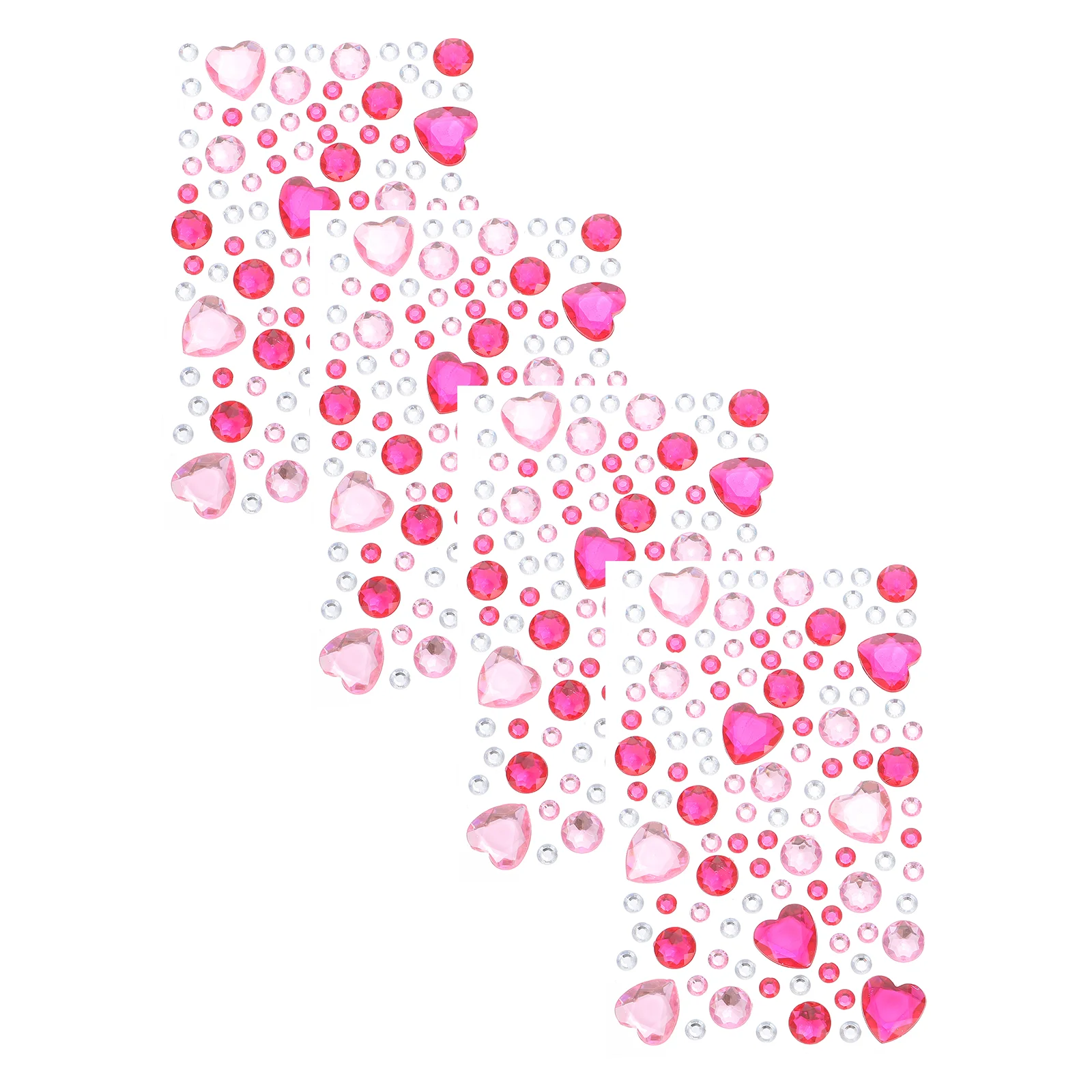 

4 sheets of Adhesive Rhinestone Stickers Crafts DIY Stickers Crystal Stickers