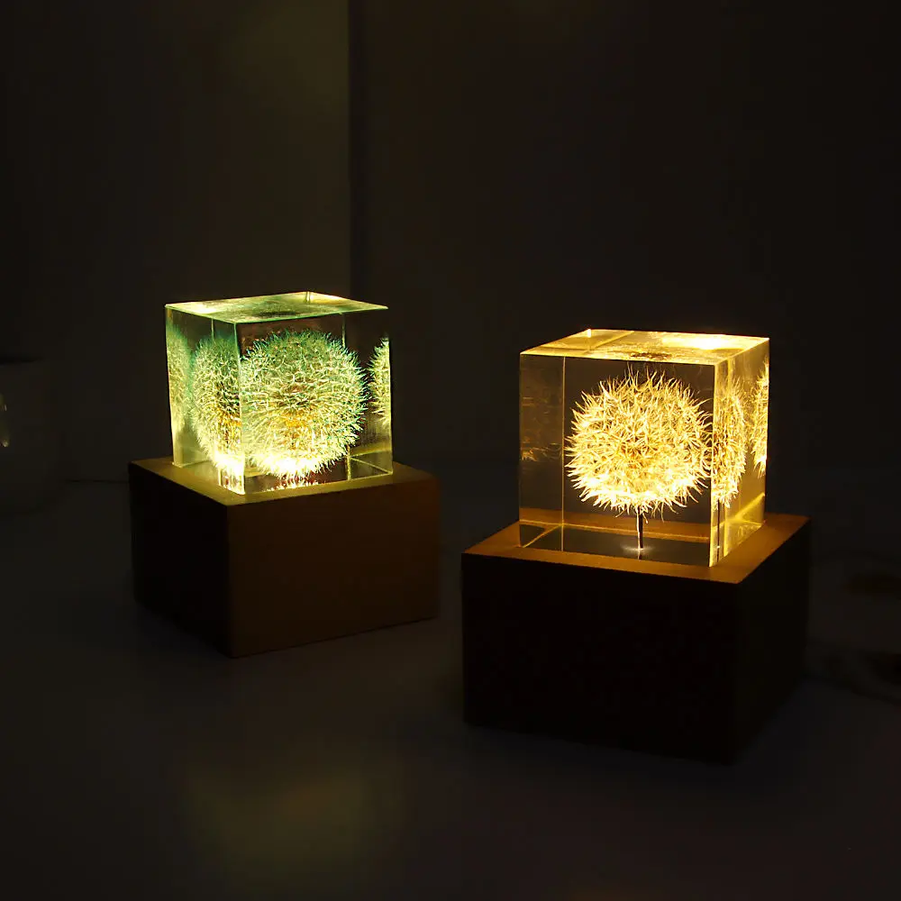 

Dandelion cube immortal flower crystal ball birthday gift teacher business gift creative lover studio bedroom decoration