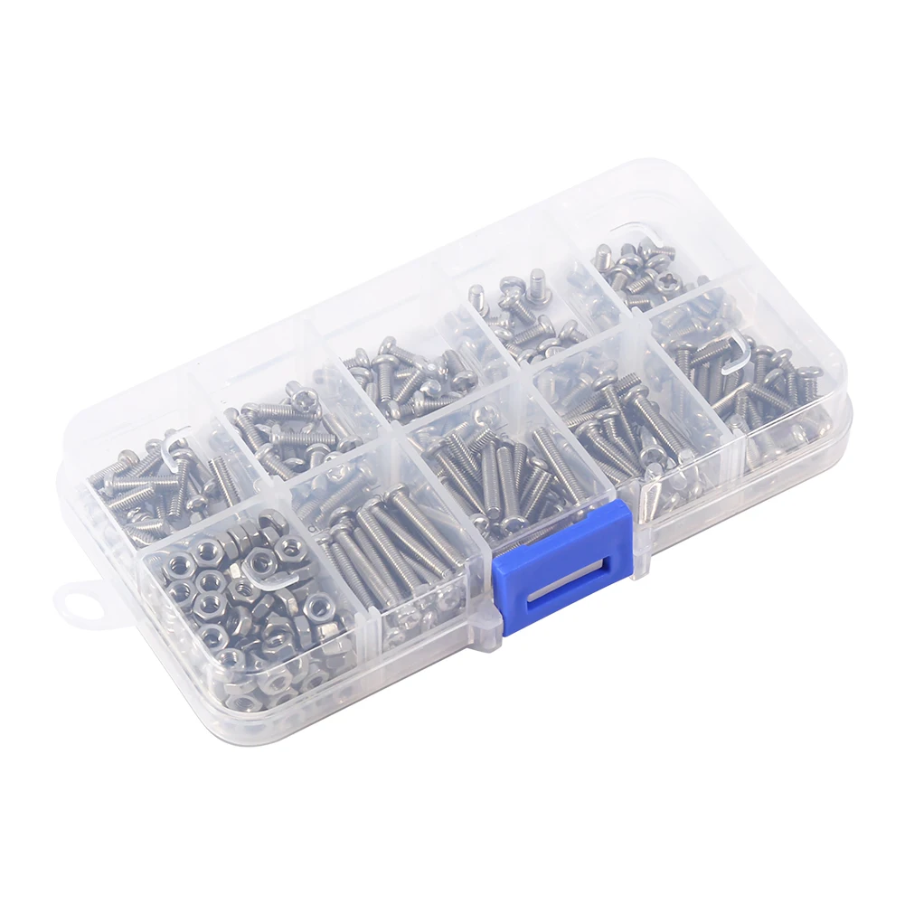 

340pcs M3 Stainless Steel Screws and Nuts Assortment Kit Set Pan Head Screws§ Screws§ Screws§ Screws§ Screws§ Screws§