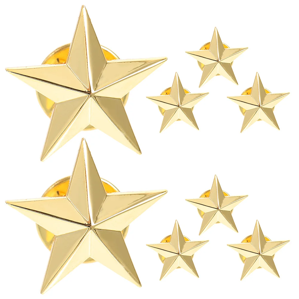 

8Pcs Star Badge Lapel Pin Star Brooch Clip Costume Decorations for Women Men Teens Kids