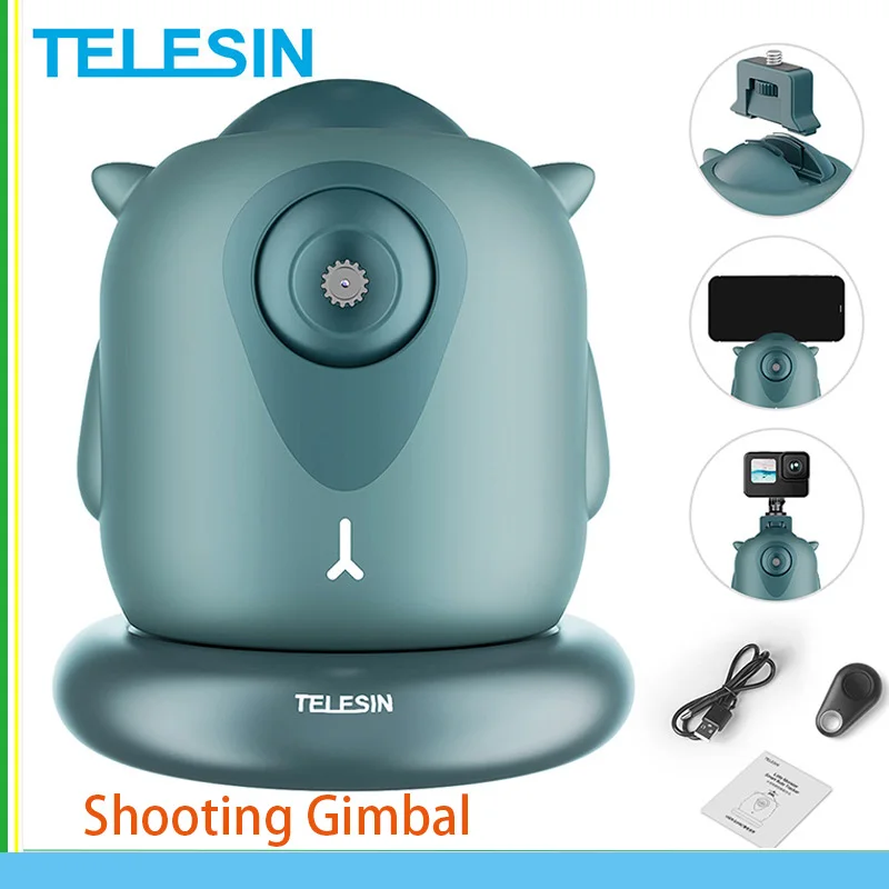 

TELESIN Auto Face Tracking Stabilizer Smart Shooting Gimbal 360 Rotation Vlog Live Video Phone Holder For GoPro iPhone Samsung