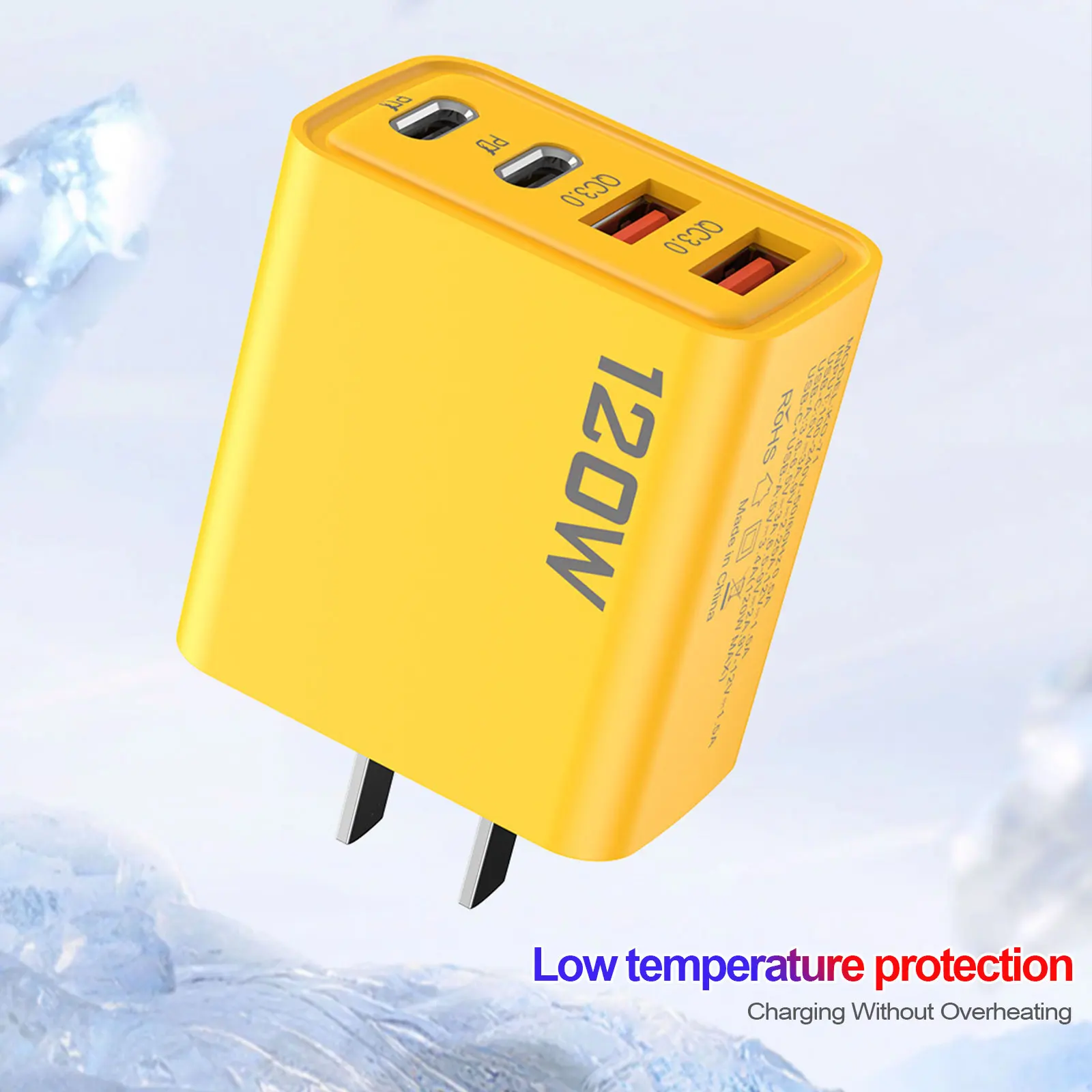 Быстрое зарядное устройство типа C Quick Charge 3.0 120 Вт USB-адаптер для зарядного устройства для iPhone Samsung Xiaomi PD USB-зарядное устройство Вилка для быстрой зарядки (art.: 3920cd72031b5) - 3920cd72031b5