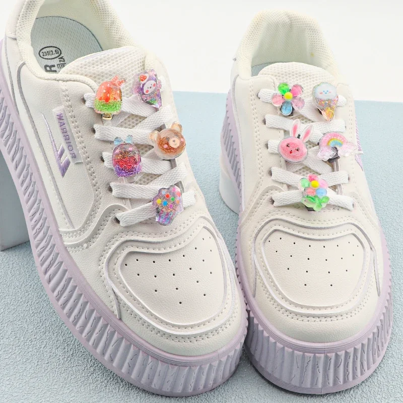 

1 шт декоративные зажимы для шнурков детские блестящие блестящие принцессы с мороженым радужной пряжкой для обуви съемные подвески для обуви украшения