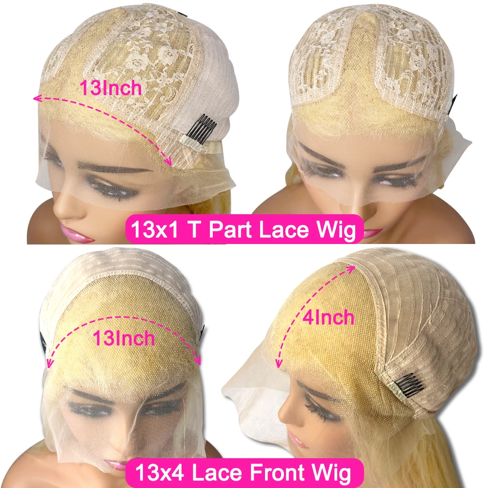 Straight Honey Blonde Lace Front Wig Human Hair Wigs For Black Women Brazilian Transparent T Part 13x4 Colored 613 Frontal Wig
