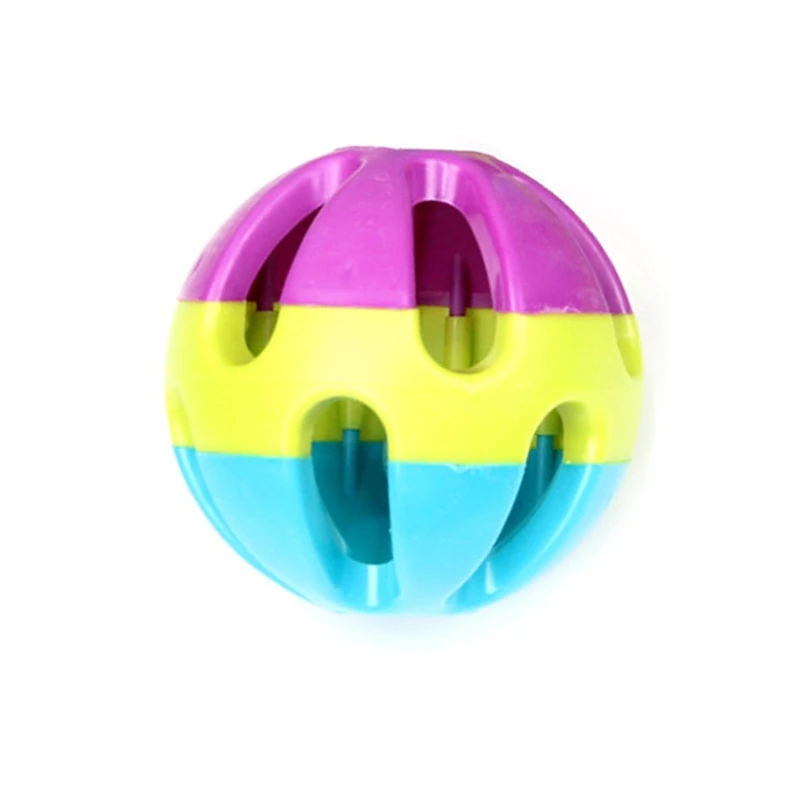 

Dog Toy Interactive Training Ball with Ringing Bell Inside 3 Inch Colorful Plastic Hollow Balls for Medium to Large Dogs