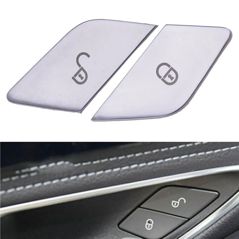 

4pcs Chrome Door Lock Switch Button Cover For Mercedes W205 W213 X253 Car Door Lock Unlock Button Cover Interior Accessories