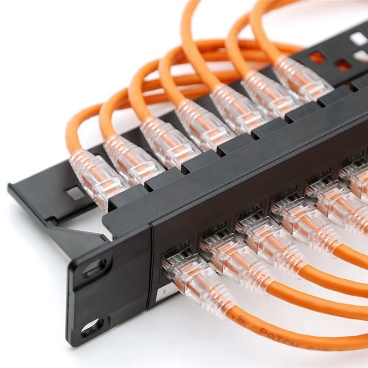 19-дюймовая стойка для шкафа 1U проходная 24-портовая патч-панель CAT6 контактный порт