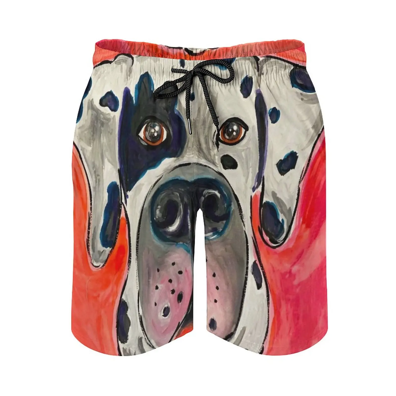 

Dane Love Men'S Sports Short Beach Shorts Surfing Swimming Boxer Trunks Great Dane Dog Watercolor Pet Animal Valentine Beach