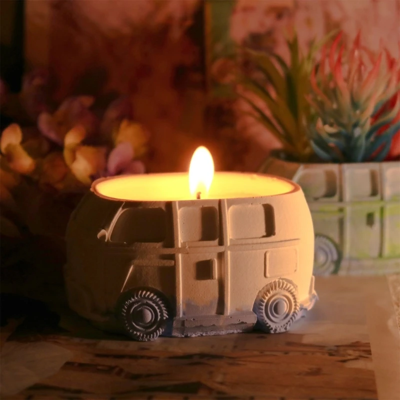 Простая в использовании силиконовая форма для автобусов и автомобилей цветочных