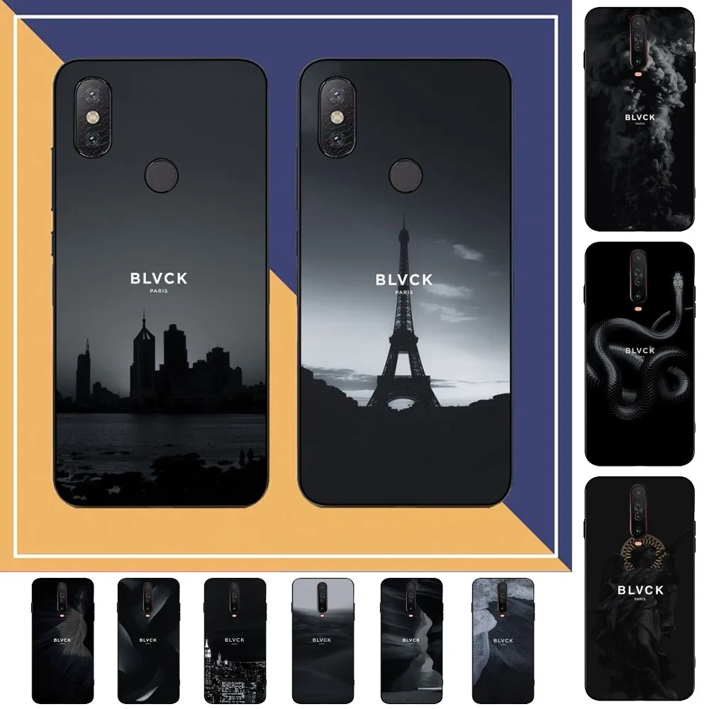 

Black Blvck Flower Phone Case For Redmi Note 4 X 5 A 6 7 8 Pro T 9 Pro 9S 10 Pro 11 Pro 11S 11Epro PocoM3pro