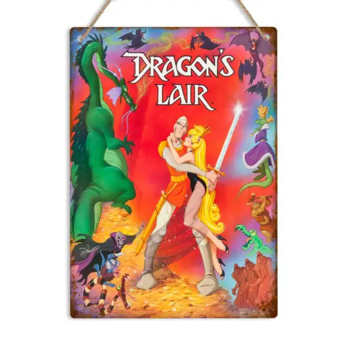 Игровой металлический знак DRAGON'S LAIR в стиле ретро настенный налет искусство