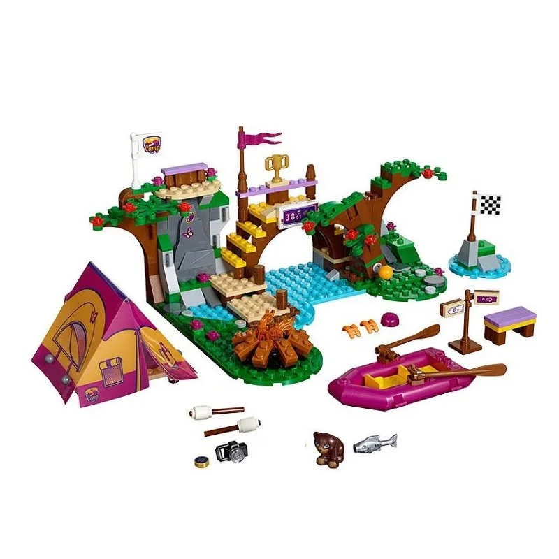 

325PCS Hike Adventure Camping River Rafting Building Blocks Set DIY Bricks Toys Christmas Gift for Girls