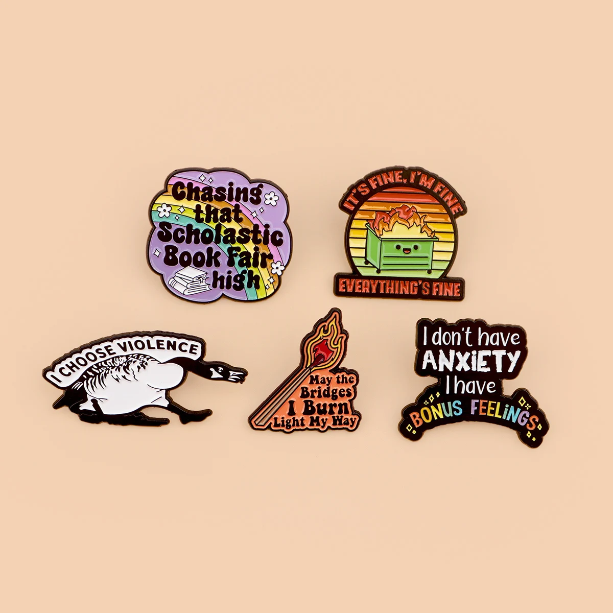 Забавная эмалированная булавка в форме гуся брошь мусора булавки для лацкана