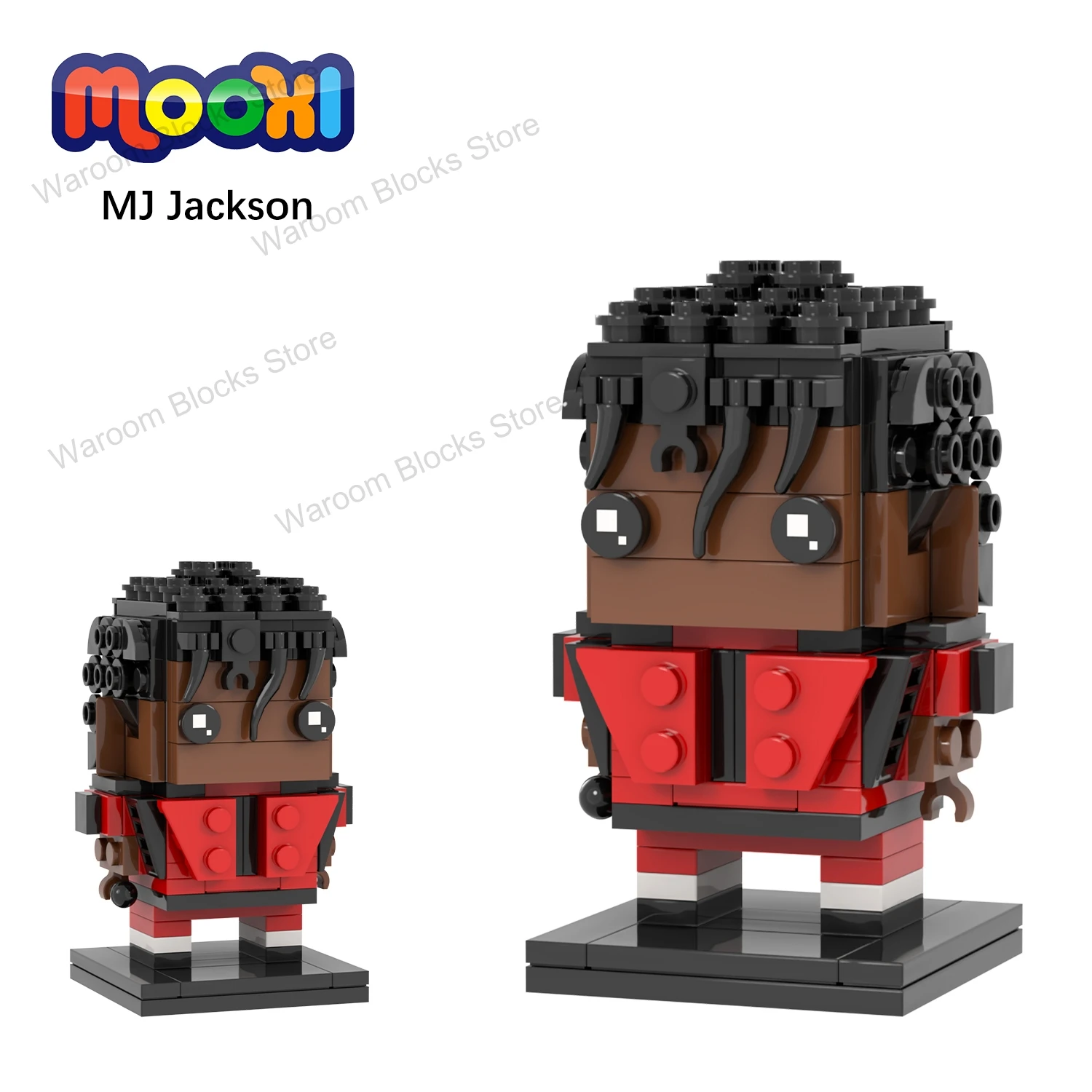 MOC7263 MJ Jackson Brickheadz King Of Pop Rock Star Singer Совместимая фигурка строительные блоки игрушки