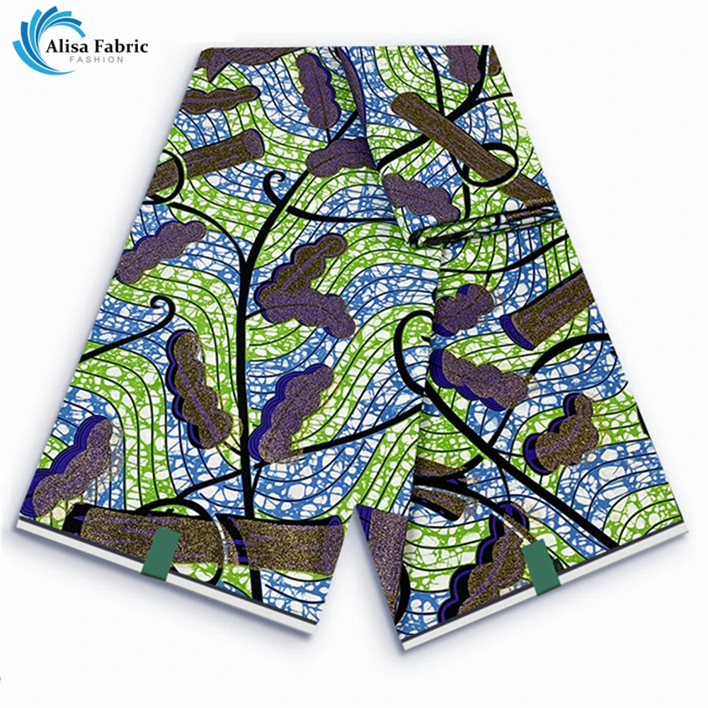 

Grand Super 100% Cotton African Wax Fabric High Quality Wax Print Ankara Fabric For Sewing 6yards Women Fabric VLS24