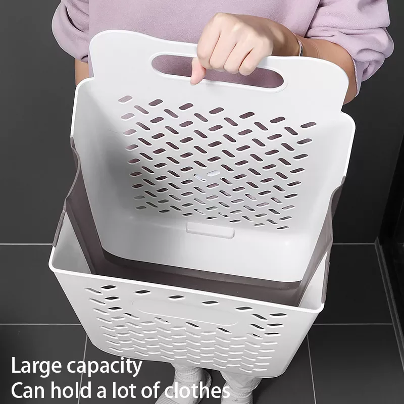

2023 Large Capacity Laundry Basket Bathroom Wall Mounted Clothes Storage Basket Household Foldable Pants Jacket Storage Bag han