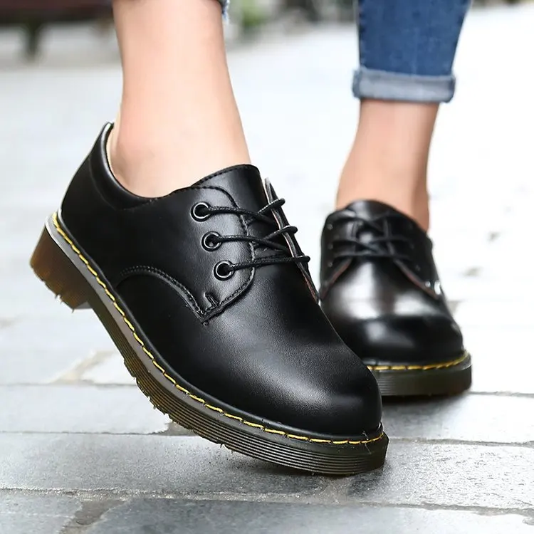 

Fashion Women Loafers Spring Autumn Flat Shoes Lace-up Hiking Shoes Leather Fabric Ladies Casual Shoes Ladies Boots Botas Mujer