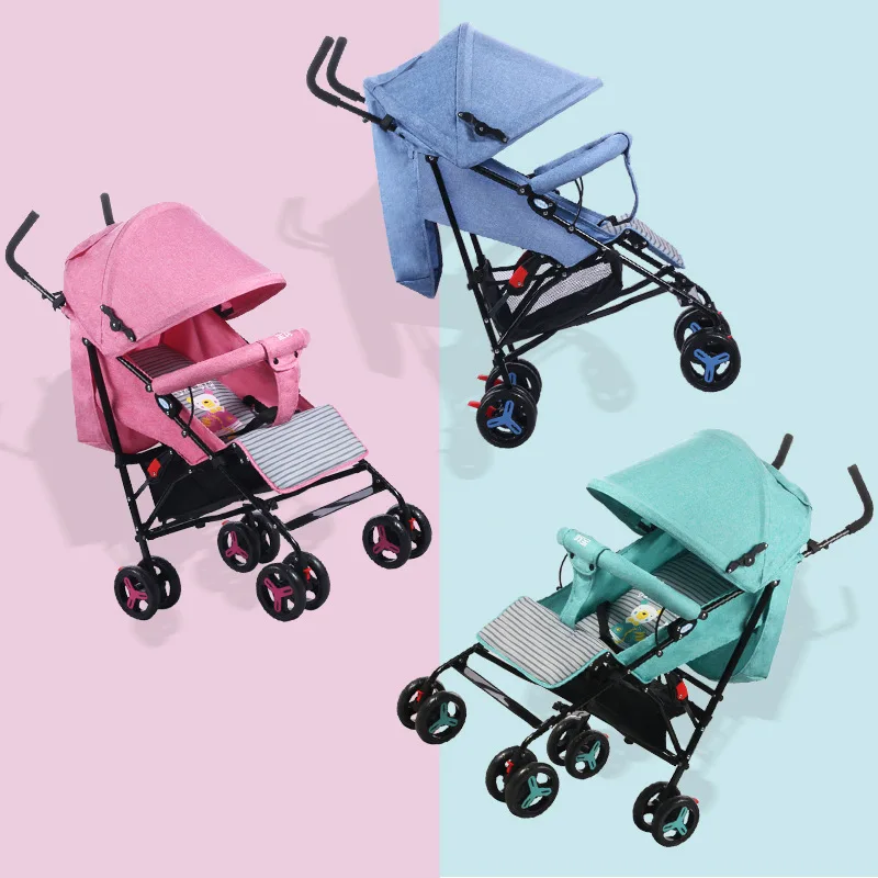 

Baby Stroller Ultra Light Folding Children Can Sit and Lie Down Cushioning Universal Baby Umbrella Car