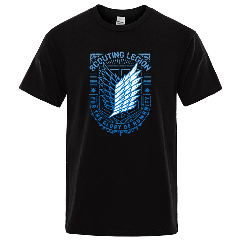 

Футболка мужская с принтом Скаутинг Легион Б-Атака на титанов, винтажная Повседневная рубашка, большие размеры, лето