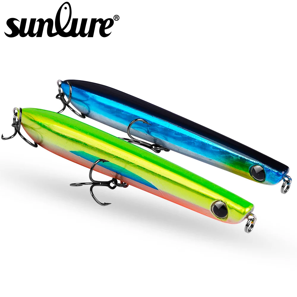 Sunlure 1 шт. плавающая приманка-Поппер 13 см-16 г топвотер рыболовная приманка длинное