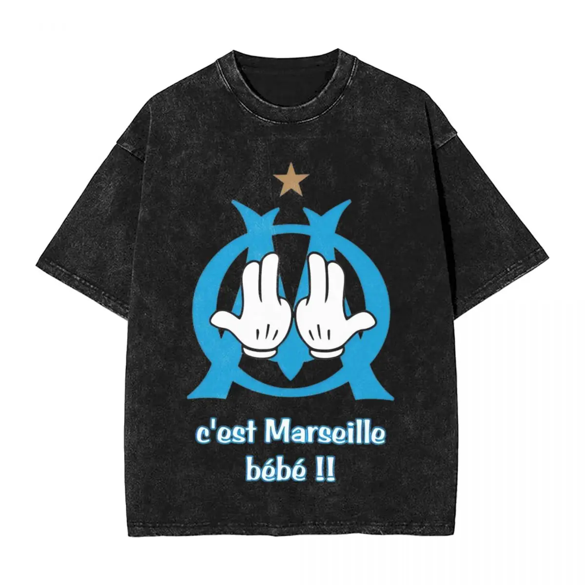 Мужская футболка Cɾst Marseille Bebe Rapper потертые футболки в стиле хип-хоп Jul забавная