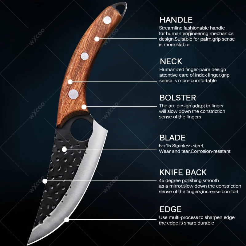 WXCOO Нож шеф-повара из нержавеющей стали