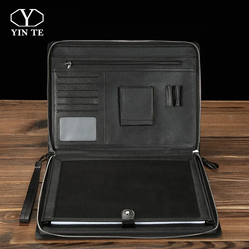 Мужская сумка-клатч YINTE мужская сумка-портфель для документов формата А4 деловая