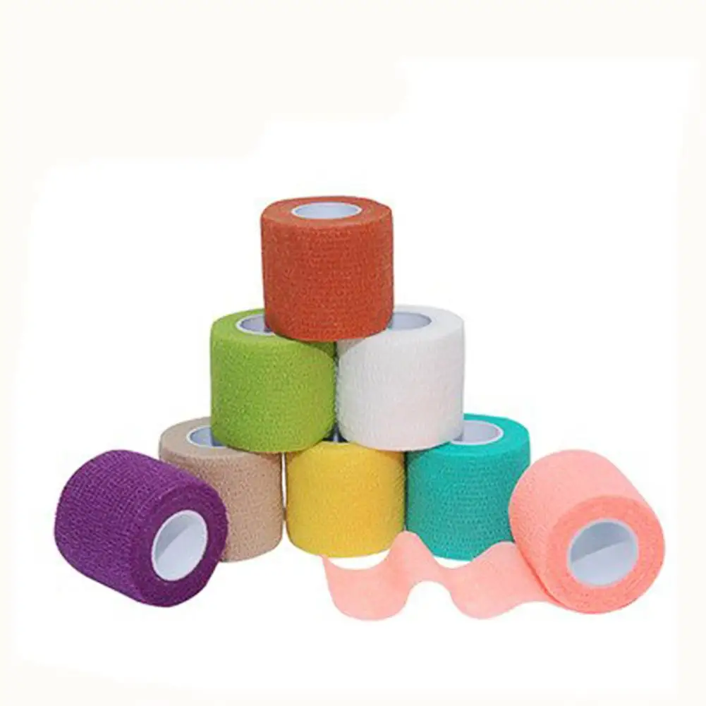 

5cm*4.5m Non-woven Fabric Self-sticking Sports Tape Volleyball Finger Guard Basketball Ankle Knee Guard Bandage Wholesale