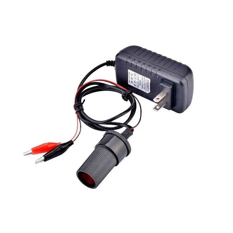 Household Car Charger Cigarette Lighter Base 220V To 12V2A Positive and Negative Clamps Can Test The Voltage Drop Line enlarge