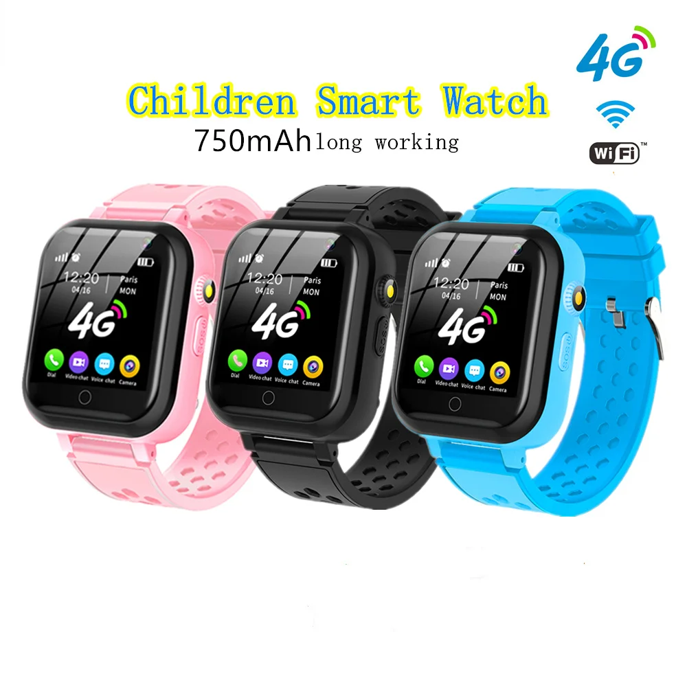 

4G Kids GPS Tracker Smart Watches Remote Monitor GPS WIFI Location Video Call Waterproof Tracking SIM Baby Smart Phone Clock T16