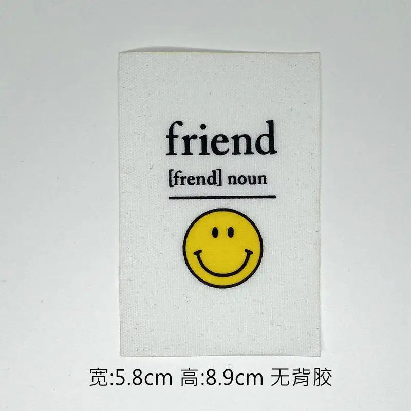 

Mixed 10Pcs/Lot Smiling Face Patches Fashion Color Printed Letters Embroidery Sew on Applique Clothing DIY Garment Decor