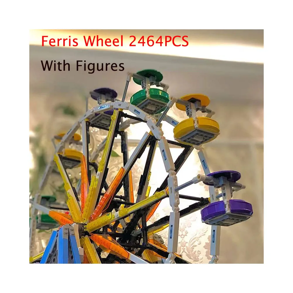 Колесо обозрения карусель американские горки совместимые 10247 строительные блоки кирпичи игрушки подарок для детей на день рождения уличны...