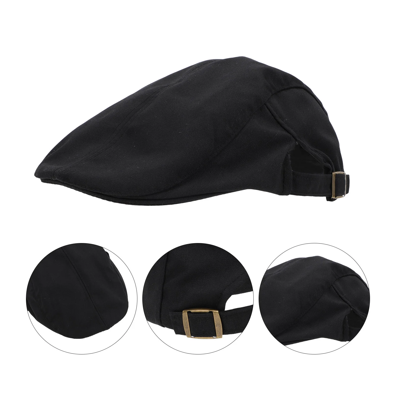 

unisex chef kitchen cooking cap: fitted hat black breathable canvas beret hat for chef catering hat restaurant waiter hat chef