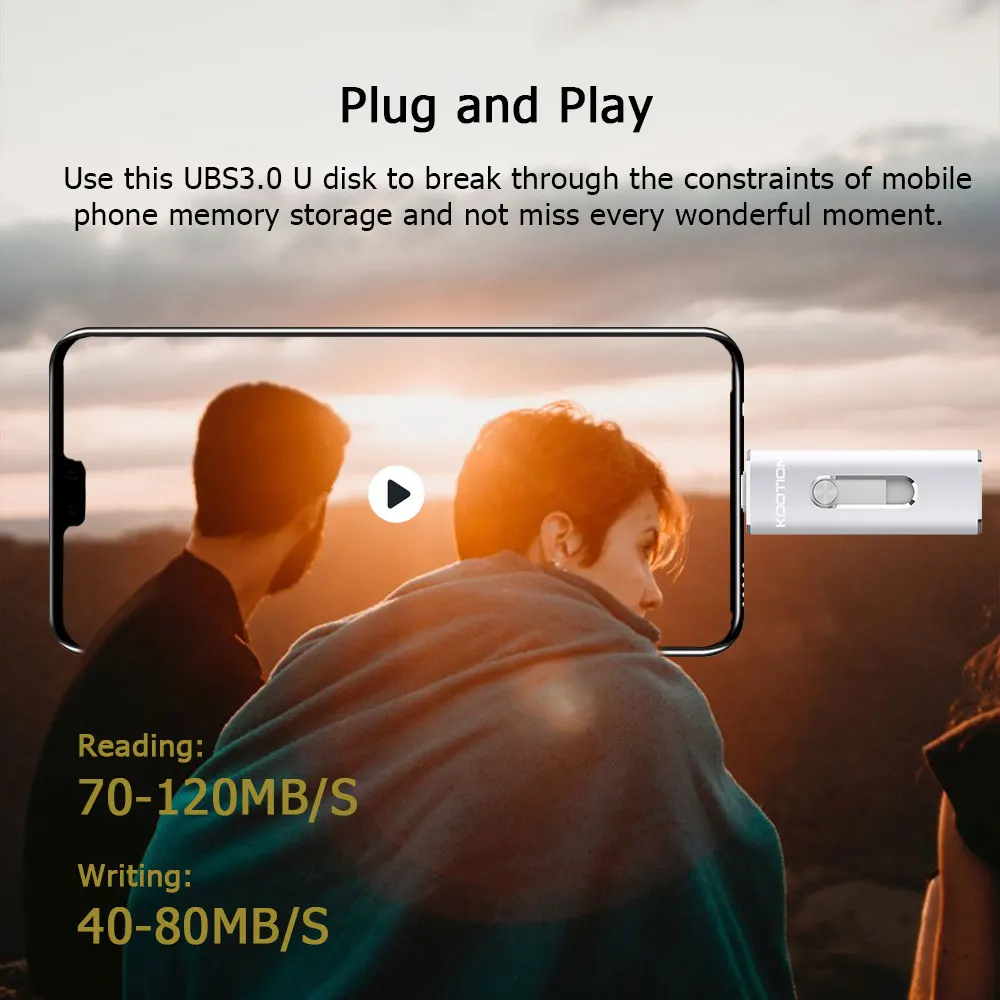 флешка usb 3 0 Флеш-накопитель KOOTION U21 USB C флэшка флеш-накопитель OTG Type на 128 гб 32 ГБ 64 256