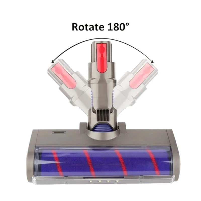 Для Dyson V15 V11 V10 V8 V7 насадка для пылесоса мягкая роликовая щетка замена с подсветкой