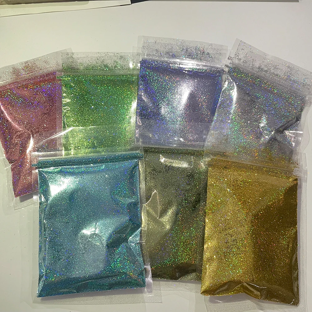 

1 Bag Laser Sparkly Nail Glitter Gold/Silver Holographic Extra-Fine Nail Powder Chrome Rainbow Unicorn Pigment Decoration U#K7
