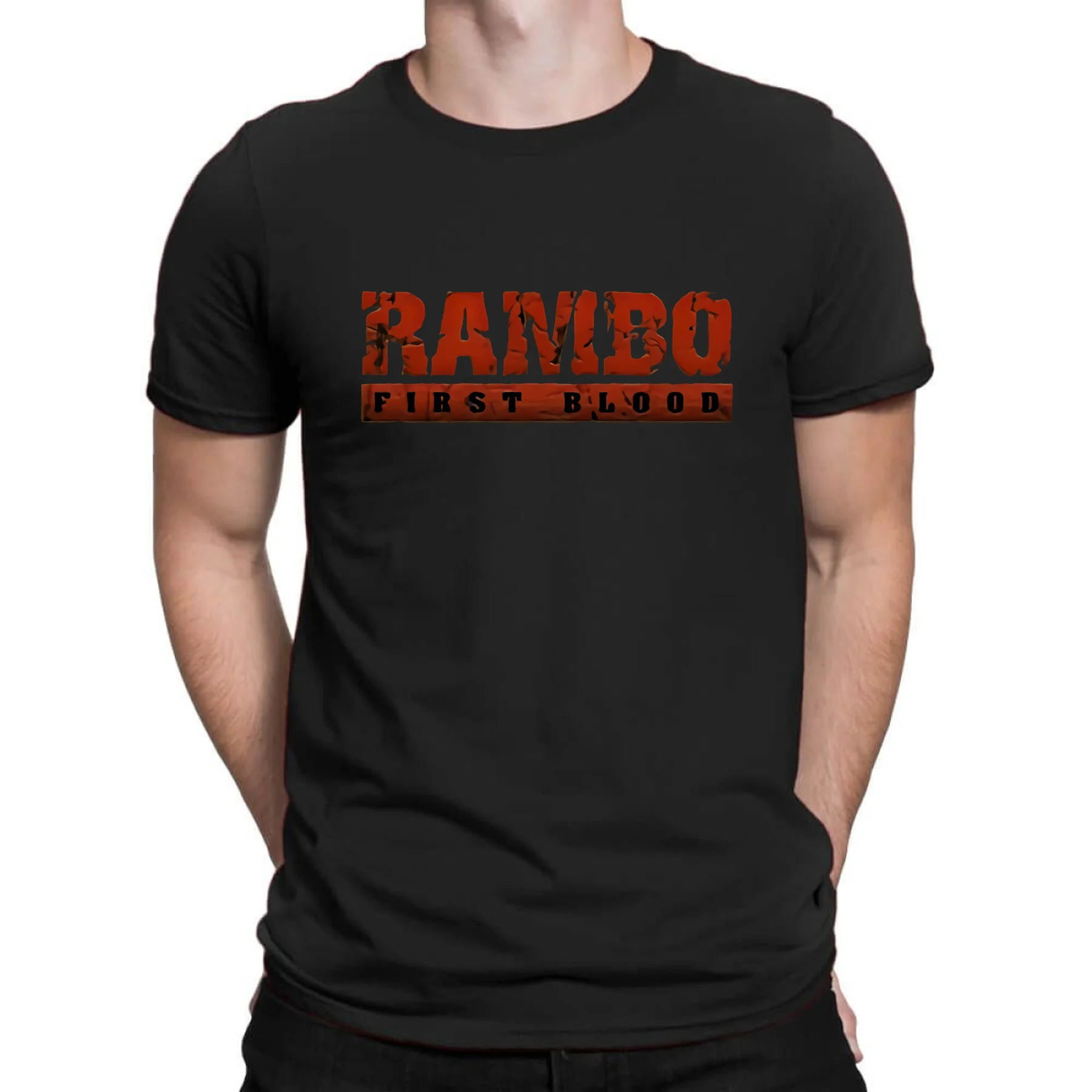 

Amazing Tees Male T Shirt Casual Oversized Essential Rambo First Blaood T-shirt Men T-shirts Graphic Streetwear S-3XL