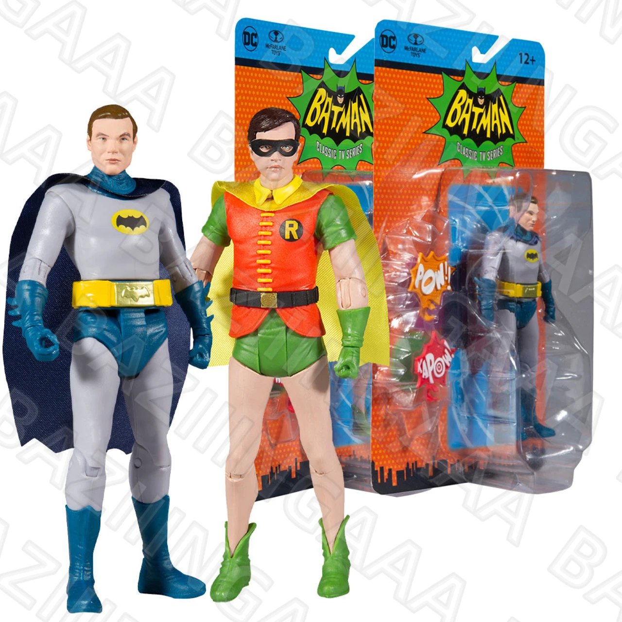 

DC McFarlane Robin/Batman Unmasked (DC Retro: Batman 66) Bundle (2) 15cm Action Figure Toys Collection Doll Model