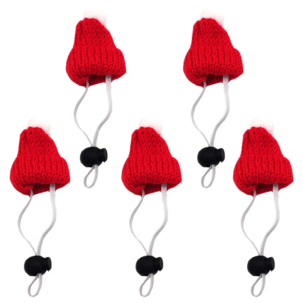 

Pet Hat Wool Christmas Cap Tiny Chinchilla Rat Outfitpig Guinea Small Animal Knitted Decorative Cute Supplies Decoration Rope