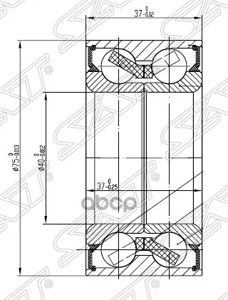 Подшипник Задней Ступицы Ford Maverick/Mazda Tribute 00- Sat арт. ST-EC01-26-151A Подшипник Задней Ступицы Ford Maverick/Mazda Tribute 00- Sat арт. ST-EC01-26-151A
