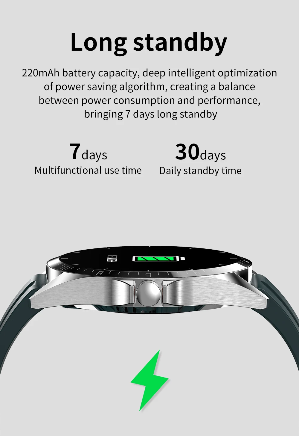 kumi gw16t men smart watch sport fitness heart rate monitor ip67 waterproof full touch screen smartwatch for ios android phone free global shipping