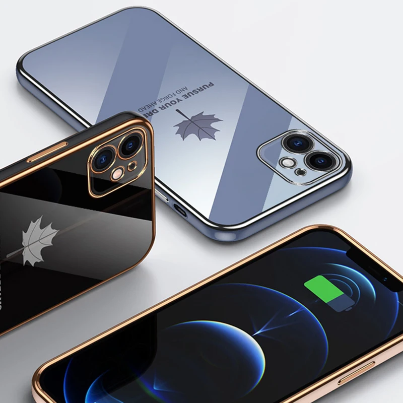 Luxury Pattern Plating Soft Cover Case For iPhone 14 11 12 13 Pro Max XS XR X 7 8 Plus 12 Mini Case Anti-knock Protective Caqa