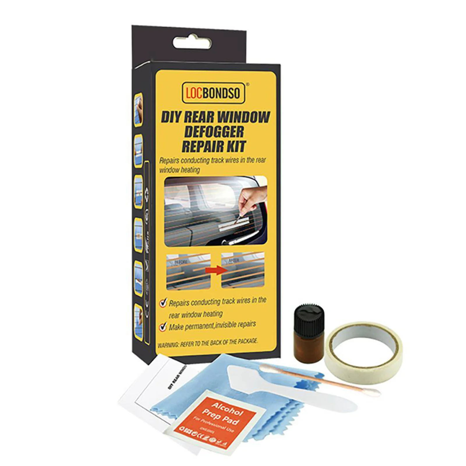 

Rear Defroster Repair Kit Conductive Car Rear Window Defogger Repair Kit DIY Quick Repair Fixes Scratched Broken Defroster