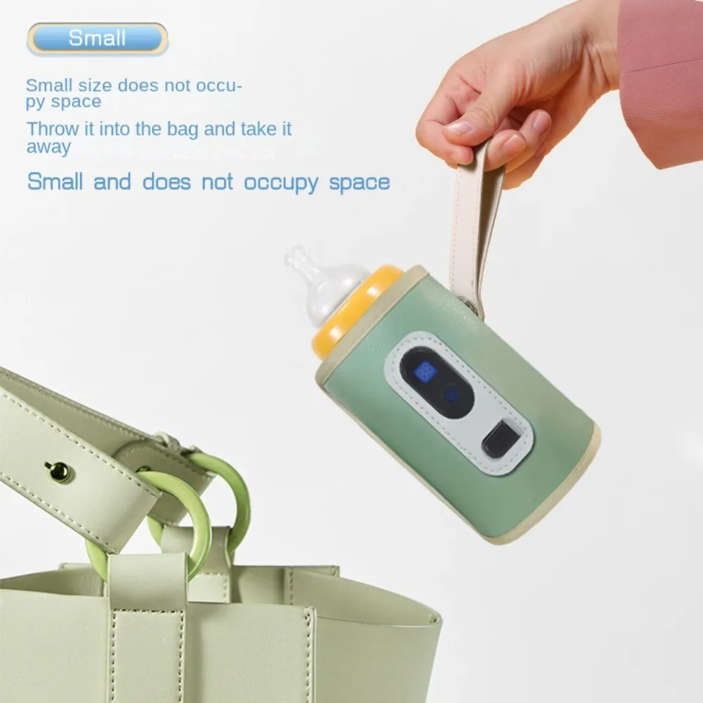 

Bag Heating Bottle Cover Baby Nursing Milk Bottle Heater Digital Display Travel Stroller USB Milk Water Warmer