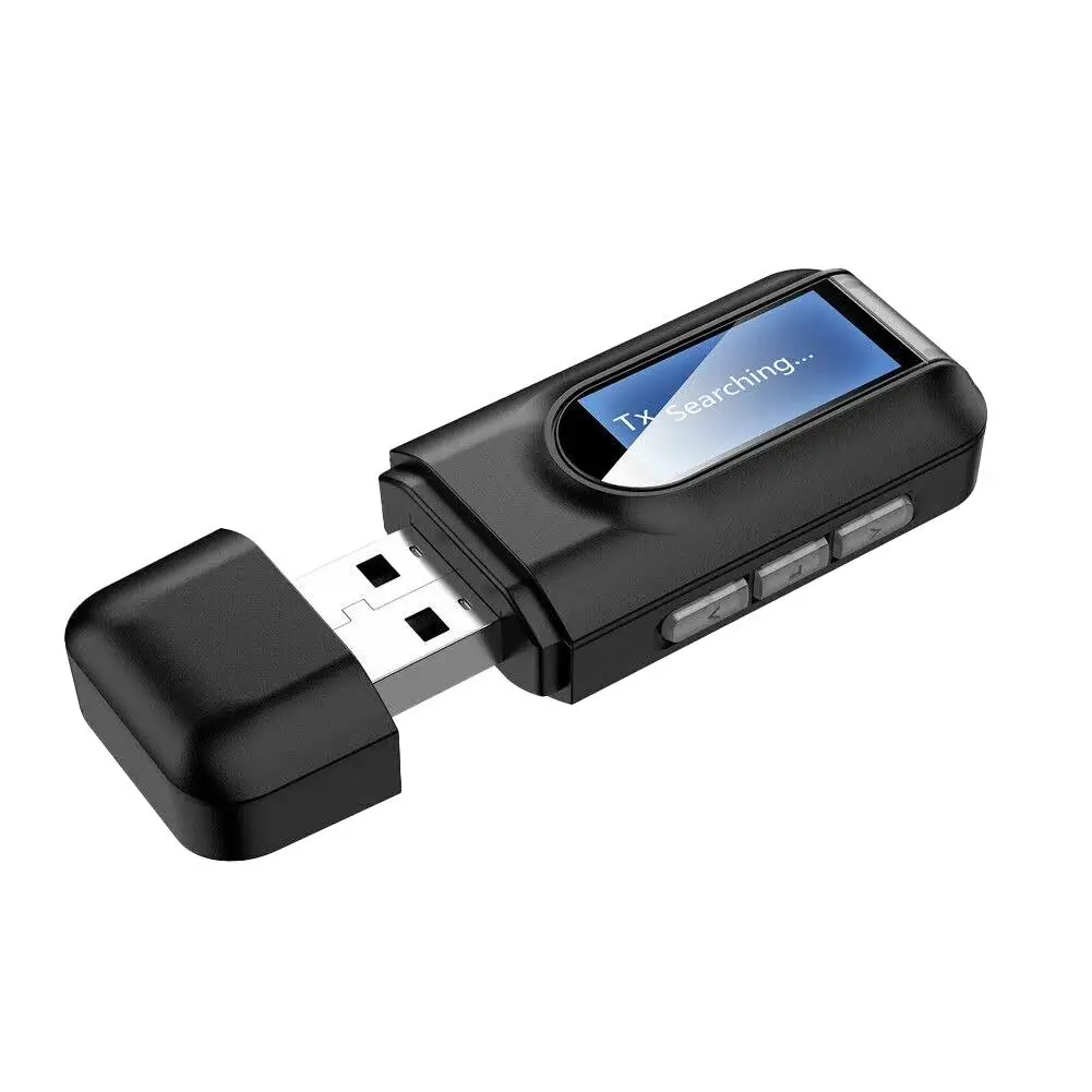 Bluetooth 5 0 Usb аудио передатчик приемник ЖК-дисплей 3 мм Aux Rca стерео беспроводной