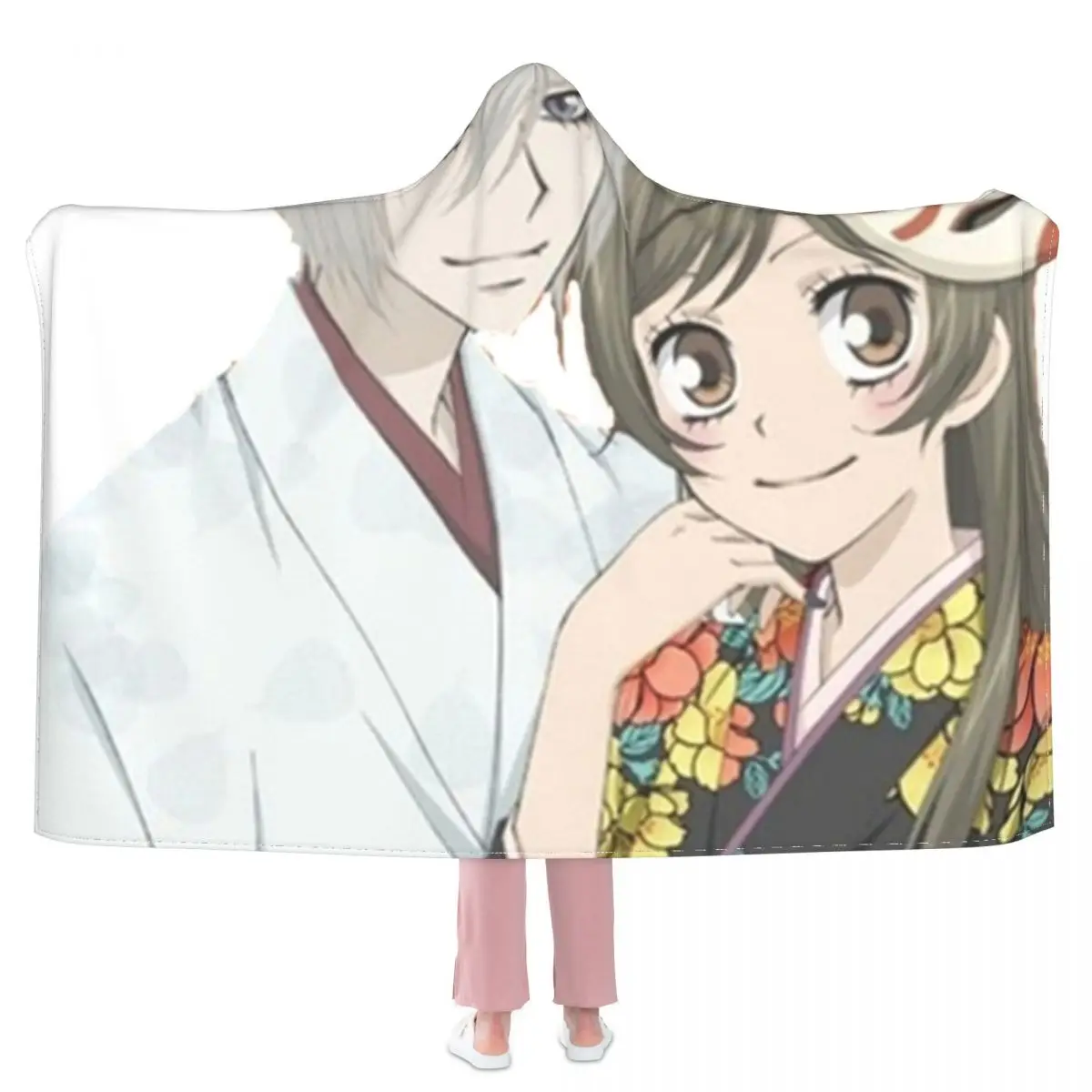 

Tomoe And Nanami Love Nice Anime Blanket kamisama kiss couple manga Armchair Soft Hooded Blanket Fashion Fuzzy Fleece Bedspread