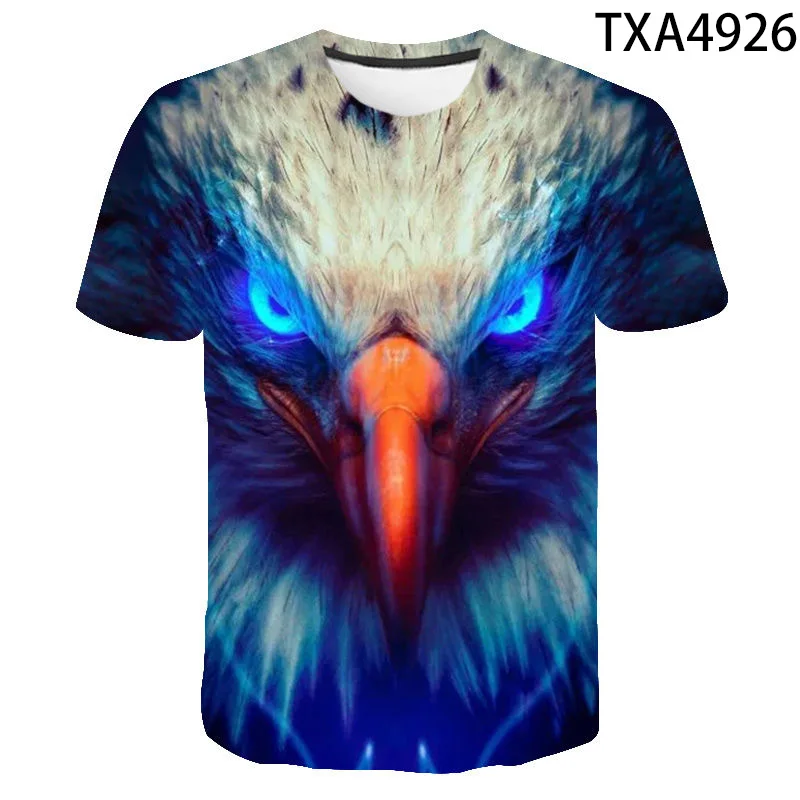 

New Summer Eagle Printed 3D T-shirt Men Women Children Summer Cool Tee Tops Male Streetwear Cool T Shirt Boy girl Kids