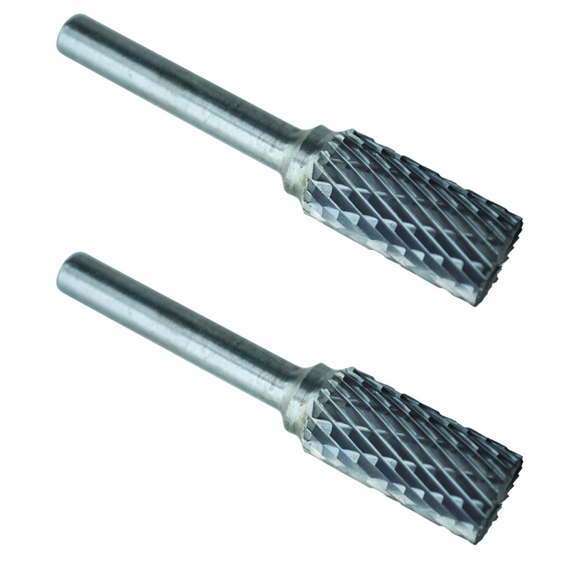 

2X Cylindrical Tungsten Carbide Rotary Burr 12Mm Head Diameter
